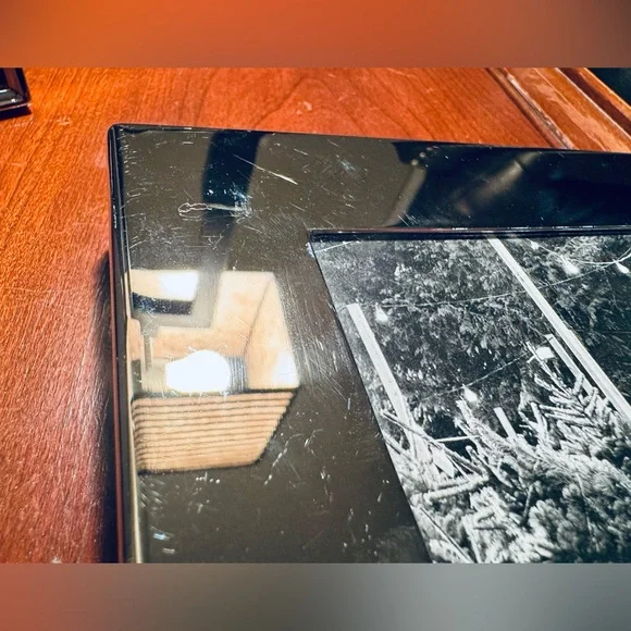 NWOT 2 Pottery Barn Silver Tone Frames Winter Theme skis antlers preppy cabin - Picture 5 of 15